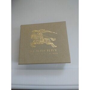 Authentic Burberry Gold Embossed Logo Gift Box 5.25”x 4.75”